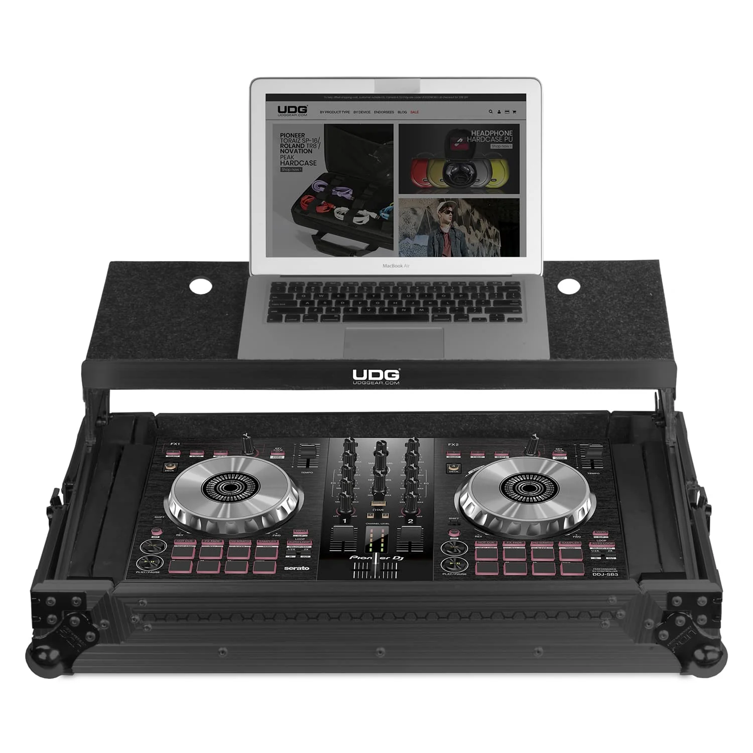 UDG Ultimate Flight Case Multi Format XL Black MK3 Plus (Laptop Shelf) - Image 3
